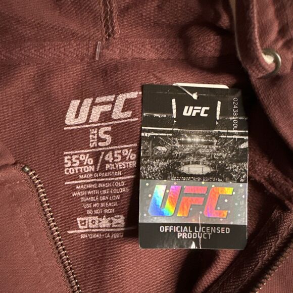 UFC Small Fight Island Zip Hoodie Sweatshirt Port/Purple/Plum Yaz Island NWT - Picture 4 of 7
